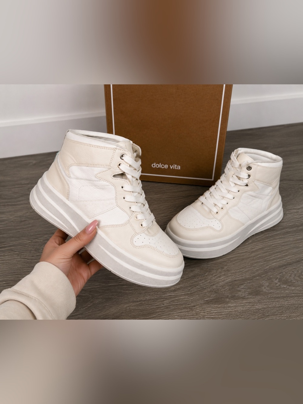 Dolce Vita Cream High-Top Sneakers